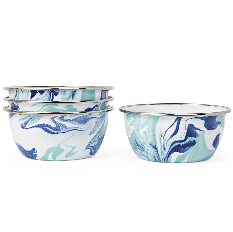 Clear Lake Porcelain Enamelware Dinnerware - Nautical Luxuries