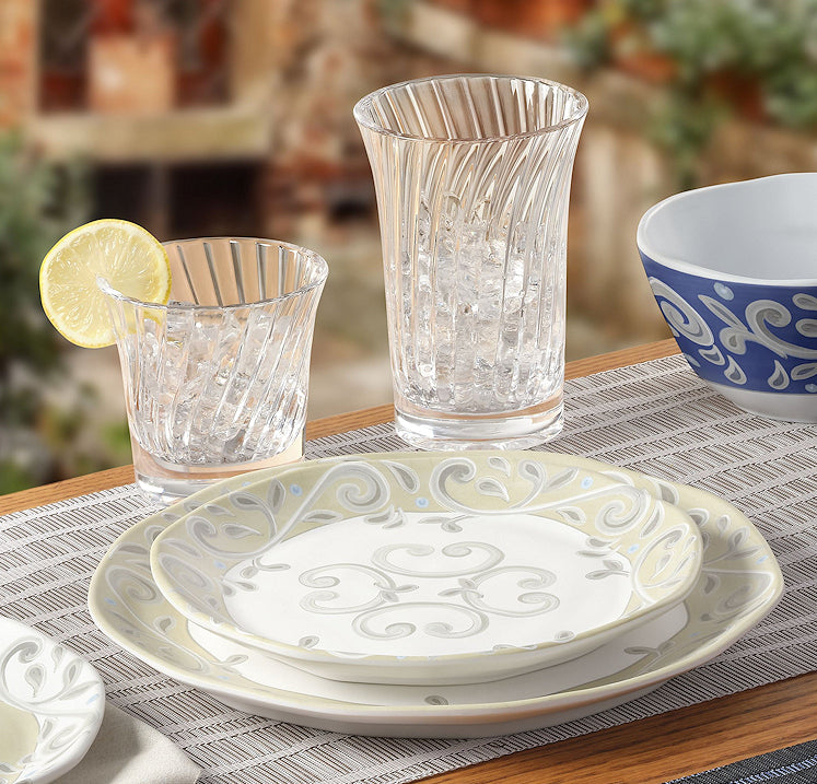 Firenze Sand Melamine Dinnerware Set - Nautical Luxuries