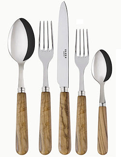 Olive Wood Beach Collection Flatware Set - Nautical Luxuries