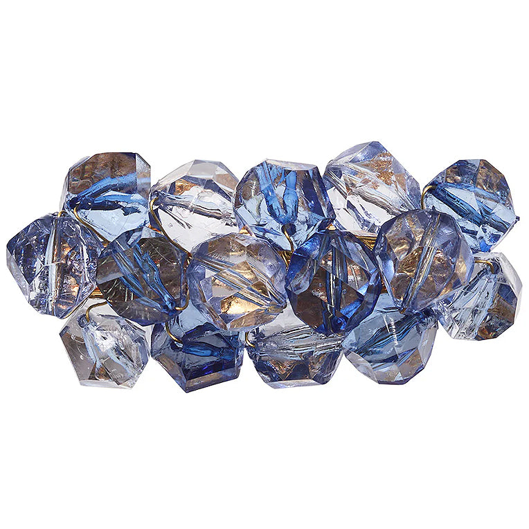 Glacier Blue Blocks Napkin Ring Set - Nautical Luxuries