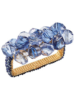 Glacier Blue Blocks Napkin Ring Set