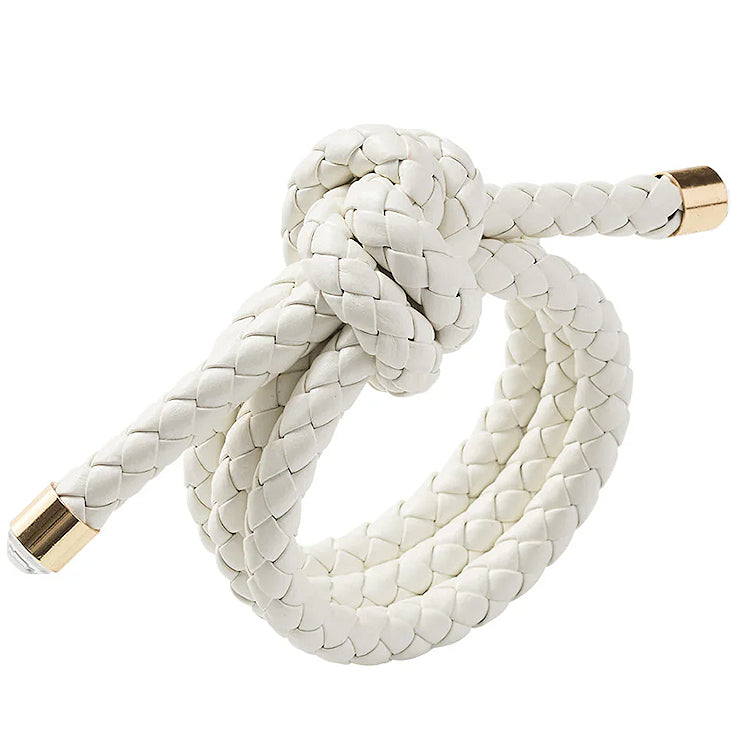 Yacht Knot 4-Pc. Braided Leather Napkin Ring Sets