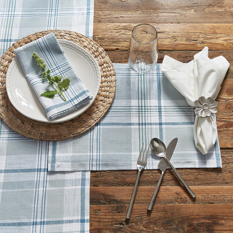 Beach Cottage Plaid Table Linens - Nautical Luxuries