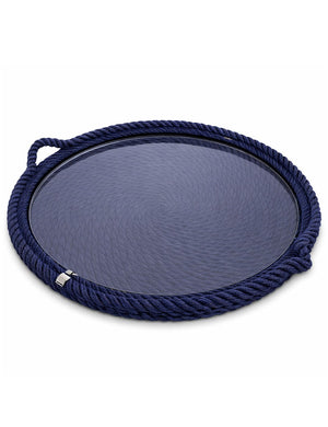 Maritimo Collection Round Nautical Serving Tray - Nautical Luxuries