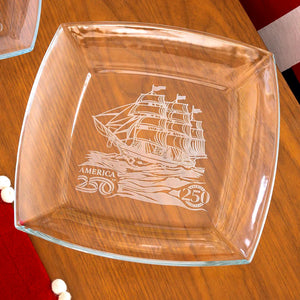 250th Anniversary Tall Ship Serving Plate - Nautical Luxuries