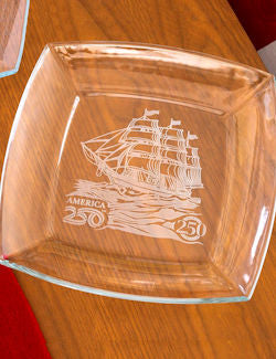 250th Anniversary Tall Ship Serving Plate - Nautical Luxuries