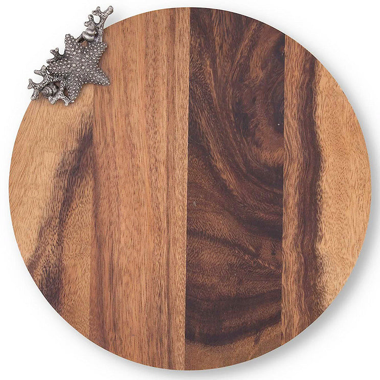 Reef Starfish Acacia Wood Cheese Board - Nautical Luxuries