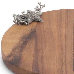 Reef Starfish Acacia Wood Cheese Board - Nautical Luxuries