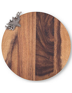 Reef Starfish Acacia Wood Cheese Board - Nautical Luxuries