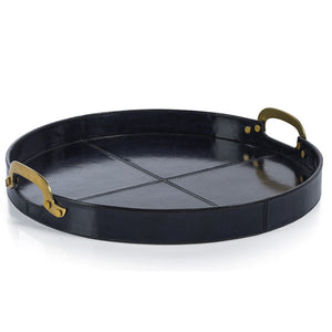 Riviera Stitched Leather Serving/Bar Trays - Nautical Luxuries