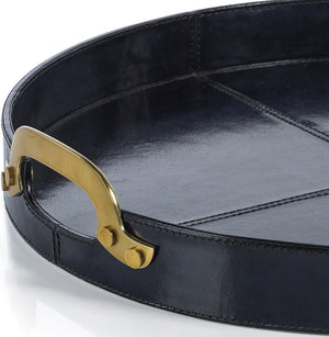 Riviera Stitched Leather Serving/Bar Trays - Nautical Luxuries