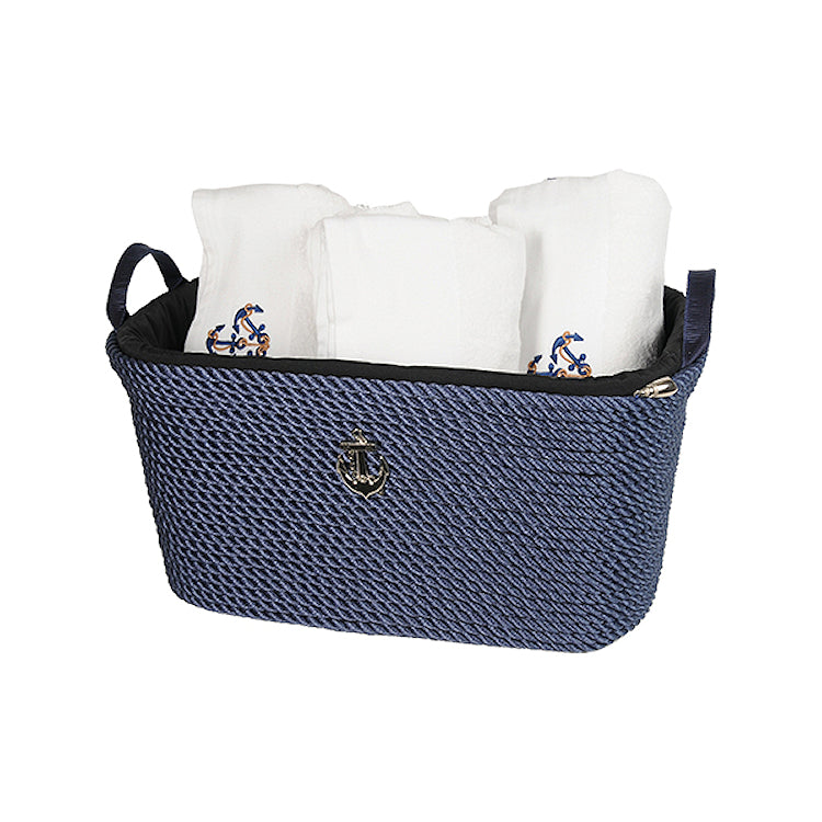 Maritimo Collection Nautical Rope Laundry/Towel Basket