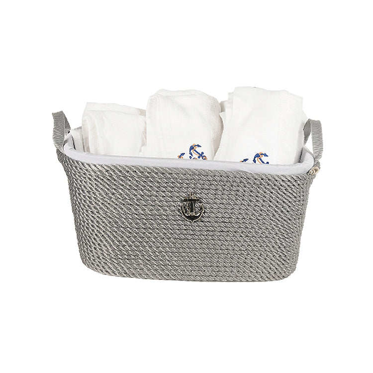 Maritimo Collection Nautical Rope Laundry/Towel Basket - Nautical Luxuries