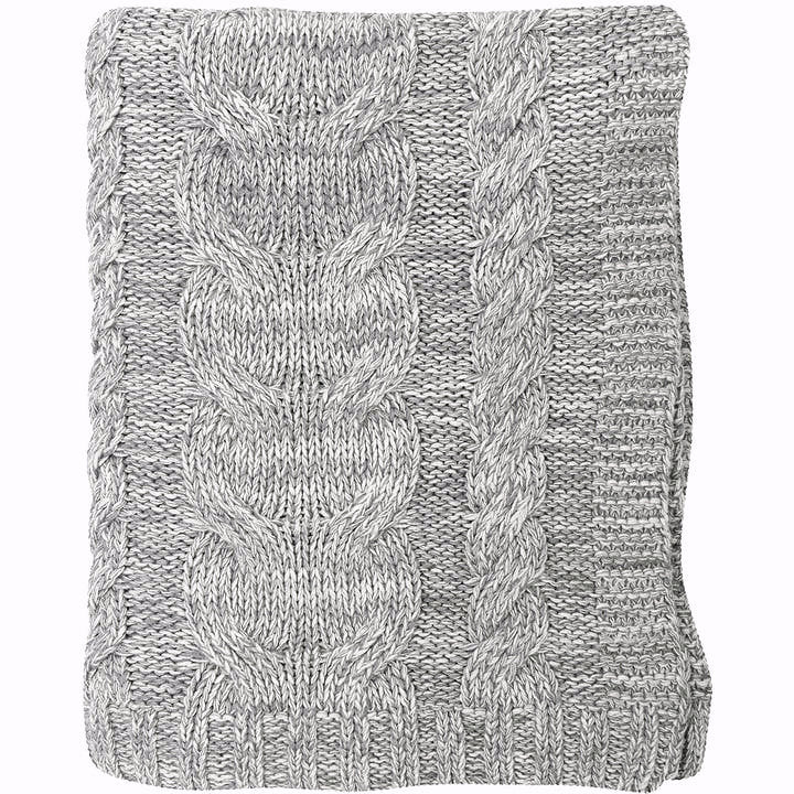 Fisherman's Sweater Chunky Cable Knit Throw - Nautical Luxuries