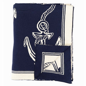 Nautical Classics Medium Weight Cotton Throws/Anchors Icons