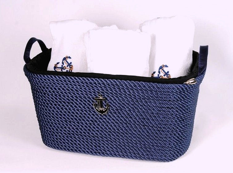 Maritimo Collection Nautical Rope Laundry/Towel Basket - Nautical Luxuries