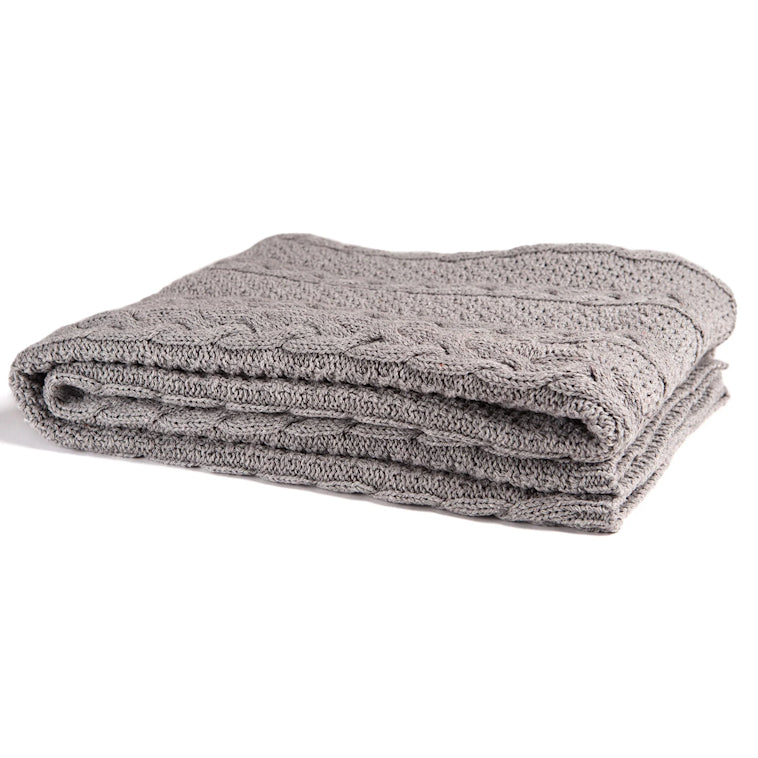 Lobsterman's Sweater Eco-Conscious Knit Throw - Nautical Luxuries