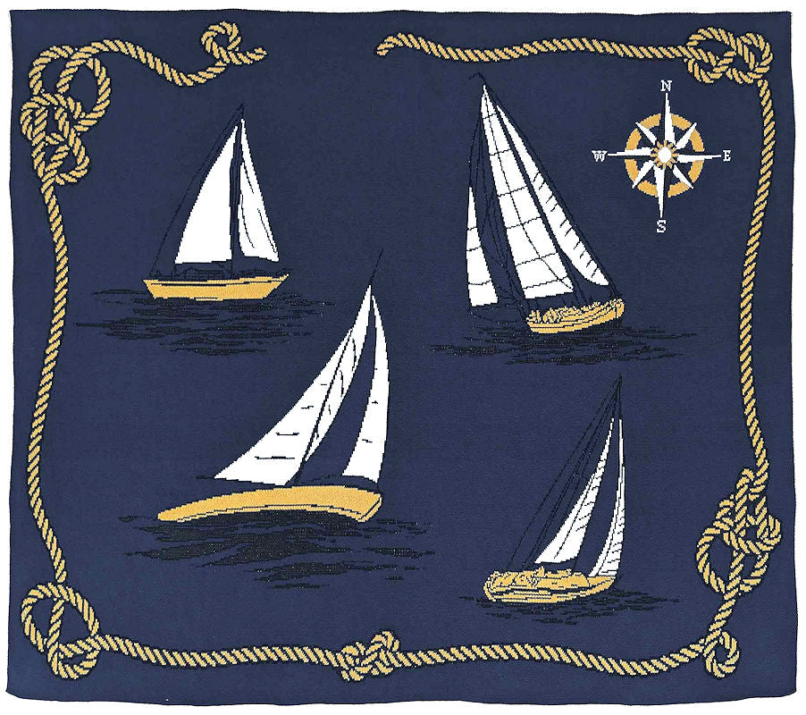 Under Sail Eco-Conscious Knit Throw