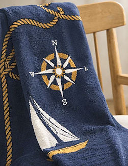 Under Sail Eco-Conscious Knit Throw