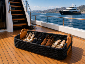 Italian Yachtsman's Cross-Hatch Shoe Basket