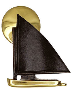 Beach Cottage Brass Sailboat Door Knocker - Nautical Luxuries