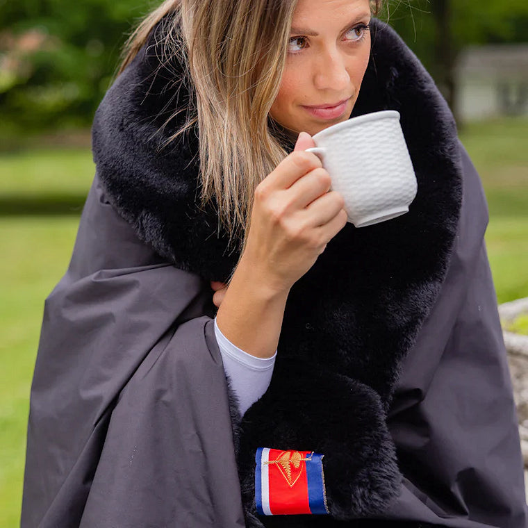 Yacht Furs Luxury Weatherproof Blanket/Black Mink - Nautical Luxuries