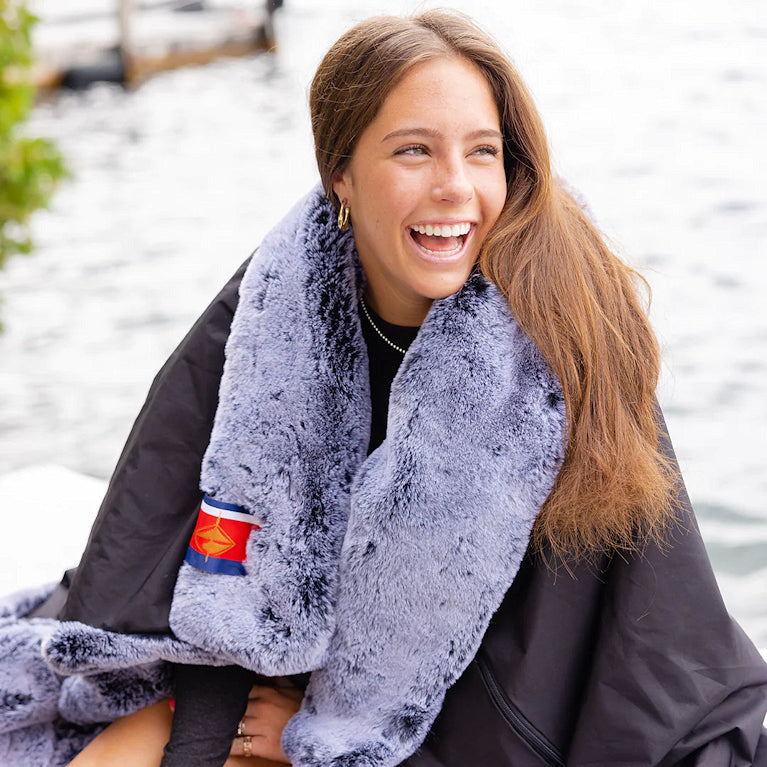 Yacht Furs Luxury Weatherproof Blanket/Silver Mink - Nautical Luxuries