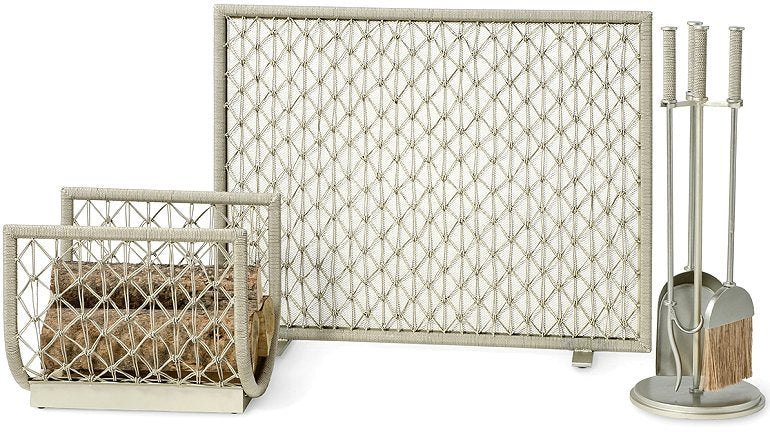 Iron Knotted Net Fireplace Accessories - Nautical Luxuries