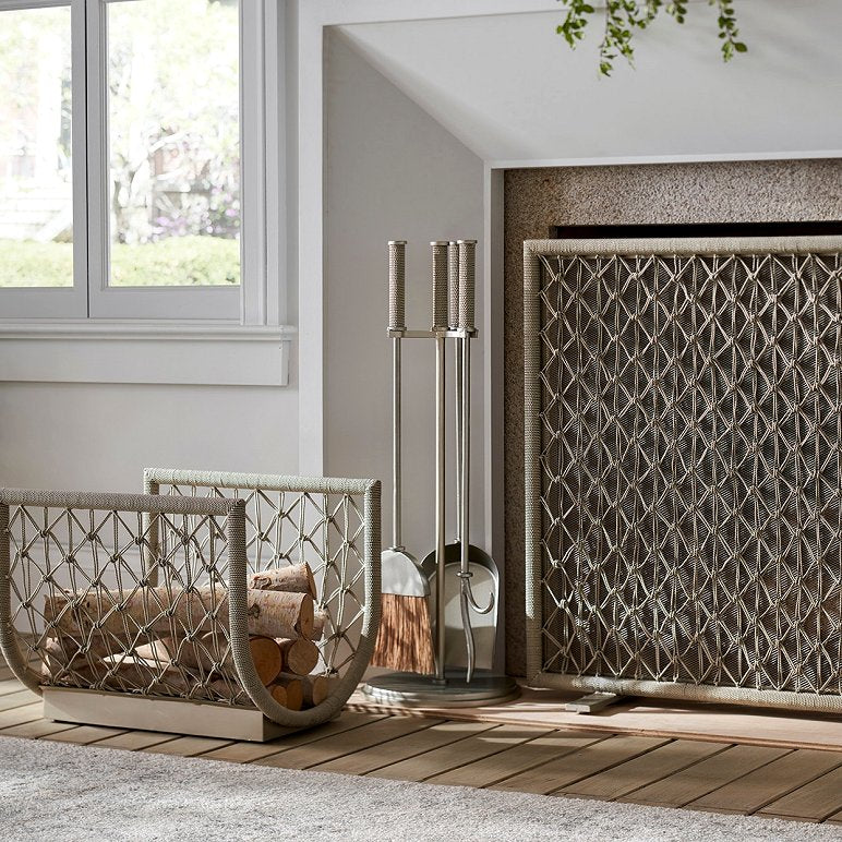 Iron Knotted Net Fireplace Accessories - Nautical Luxuries