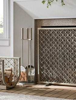 Iron Knotted Net Fireplace Accessories - Nautical Luxuries