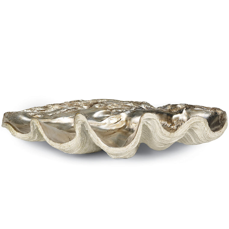 Silver Luxury Clamshell Display Bowl - Nautical Luxuries
