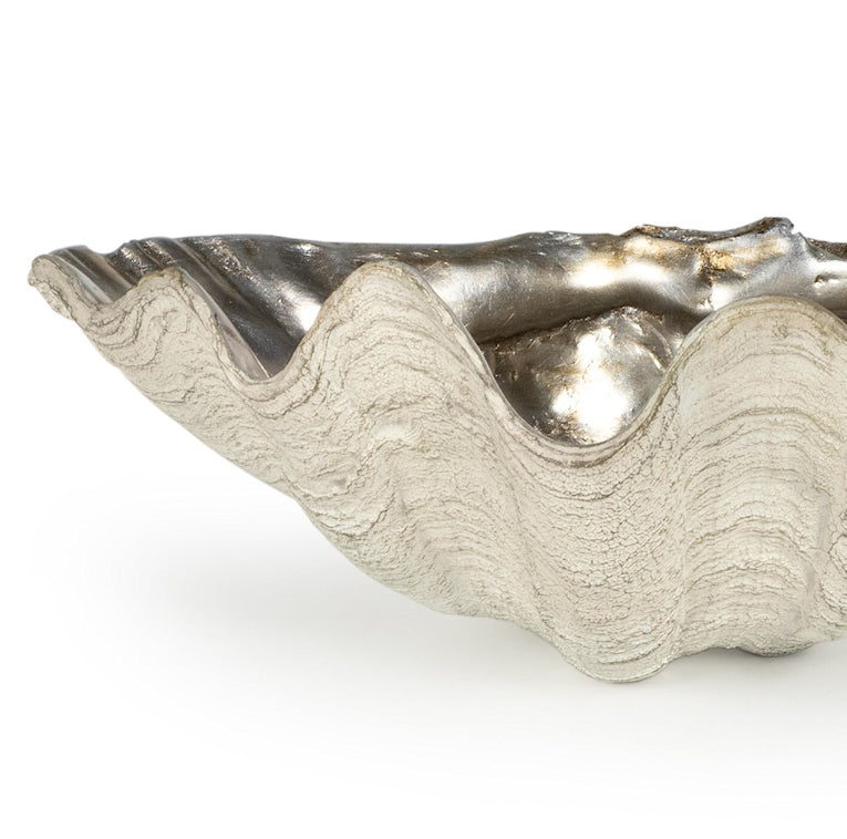 Silver Luxury Clamshell Display Bowl - Nautical Luxuries