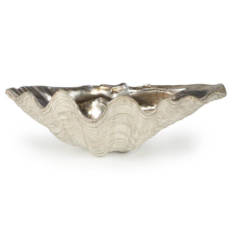 Silver Luxury Clamshell Display Bowl - Nautical Luxuries