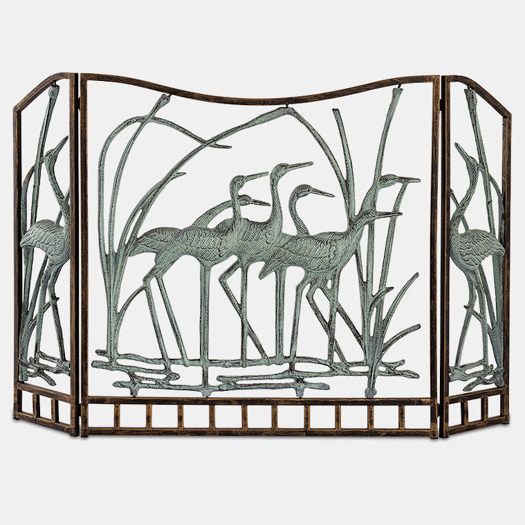 Marsh Waders Beach House Fireplace Screen - Nautical Luxuries