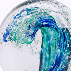 Wave Break Glass Sculpture/Paperweight - Nautical Luxuries