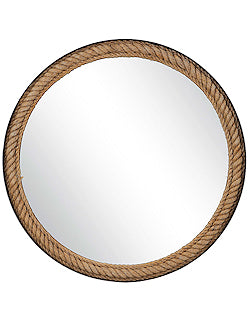 Seafarer's Nautical Rope Framed Mirror - Nautical Luxuries