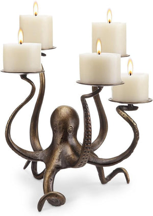 Denizen of the Deep Pillar Candle Centerpiece - Nautical Luxuries