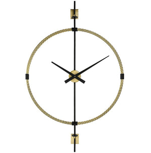 Brass Rigged Contemporary Nautical Wall Clock - Nautical Luxuries