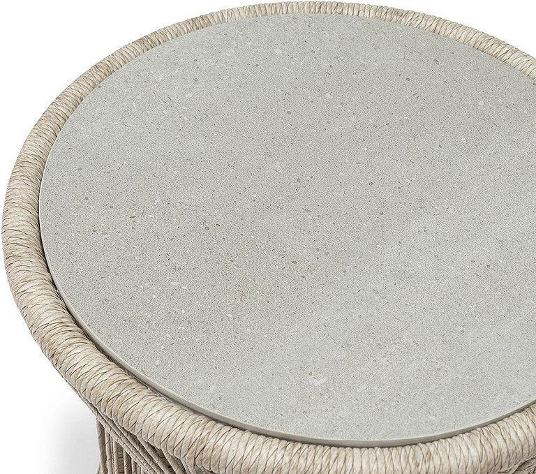 Hamptons Faux Abaca Outdoor Side Table - Nautical Luxuries