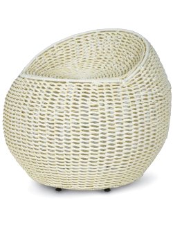 Faux Wicker Outdoor Swivel Stool - Nautical Luxuries