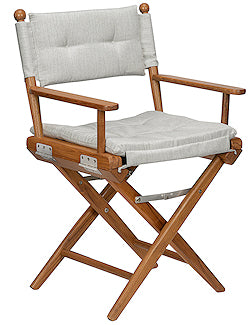 Yachting Teak Collection Luxe Solid Cushion Deck Chairs - Nautical Luxuries