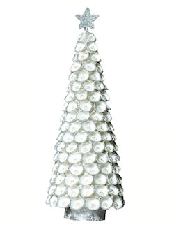 Silver Tipped Clamrose Shell Coastal Tabletop Tree - Nautical Luxuries