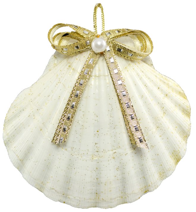 Natural Deep Sea Shells 12-Pc. Ornament Set - Nautical Luxuries
