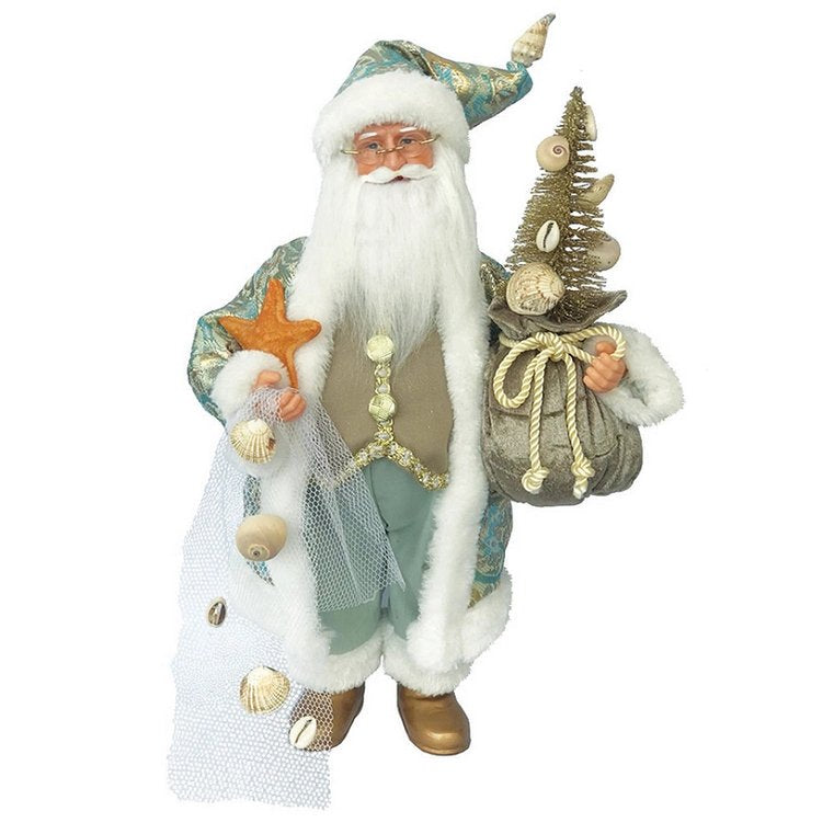 Shell Catch Coastal Santa - Nautical Luxuries