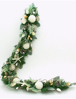 Beach Christmas Durables Starfish Mantle Garland - Nautical Luxuries