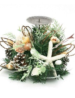 Beach Christmas Durables Holiday Starfish Candleholder Set - Nautical Luxuries