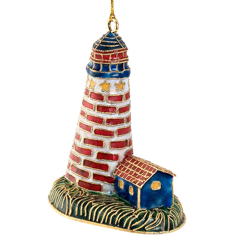 Cloisonné Nautical Lighthouse Ornaments - Nautical Luxuries