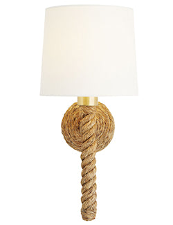 Dockside Natural Jute Rope Sconce - Nautical Luxuries