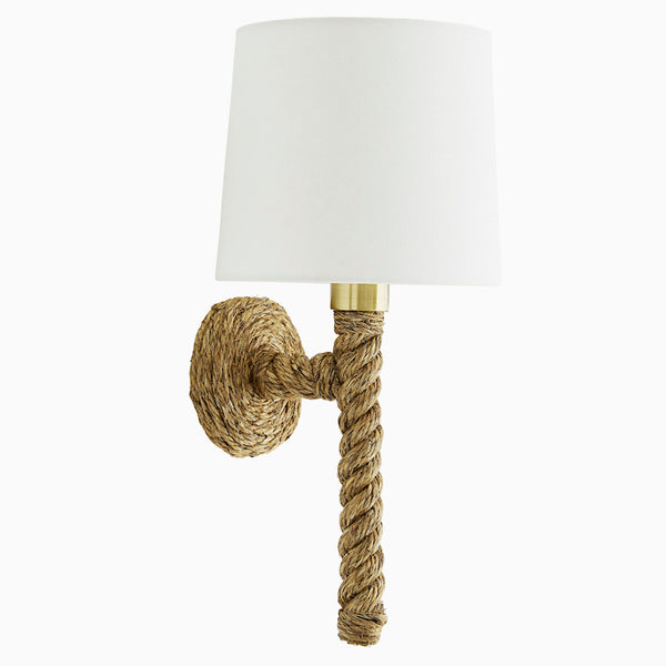Dockside Natural Jute Rope Sconce Nautical Luxuries