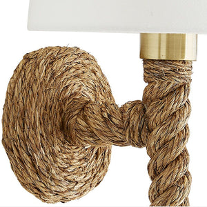Dockside Natural Jute Rope Sconce - Nautical Luxuries